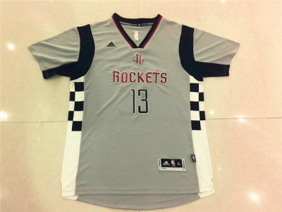 Maillot De Basket Houston Rockets James Harden 13 Short Sleeve Ash